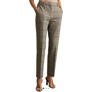 Reiss Tamy Plaid Tailored Ankle Pants